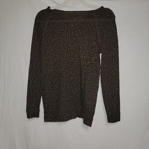 🧡OBEY Propaganda Leopard Print Waffle Knit Top